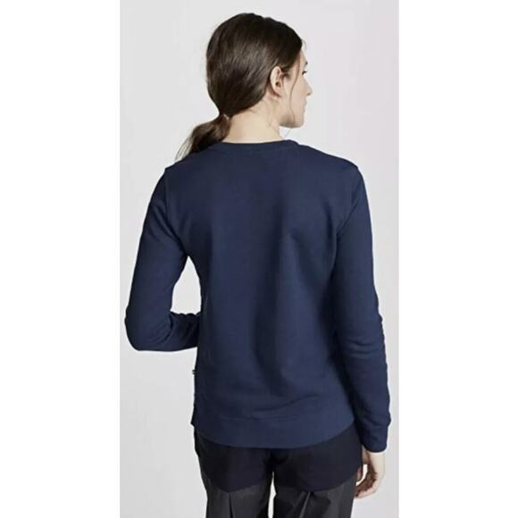 Sol Angeles Women's Embroidered Apres Navy Blue Sweatshirt Stretch Cotton Casual - Picture 4 of 10